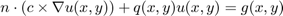 $n\cdot(c\times \nabla u(x,y)) + q(x,y) u(x,y) = g(x,y)$